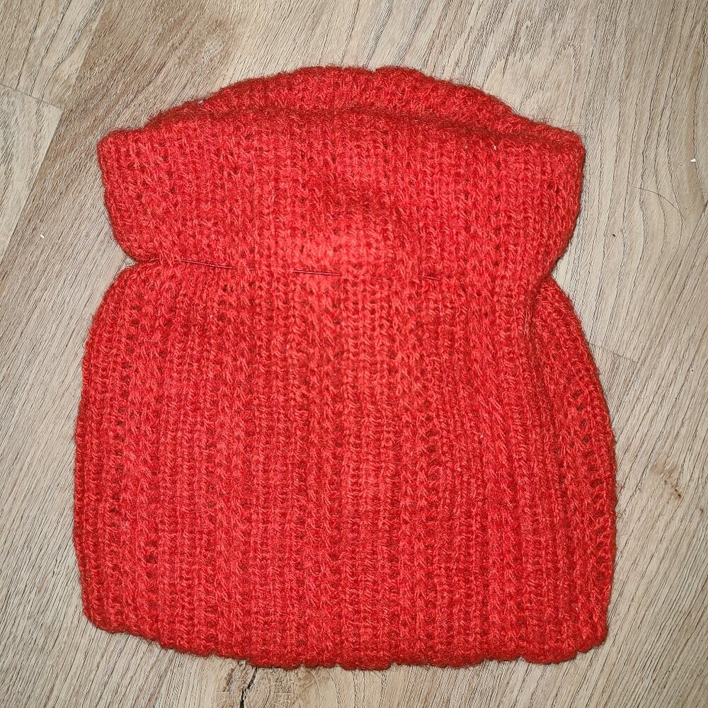 Vintage Paul Harris Orange Stocking Hat Cap Wool Blend Italy